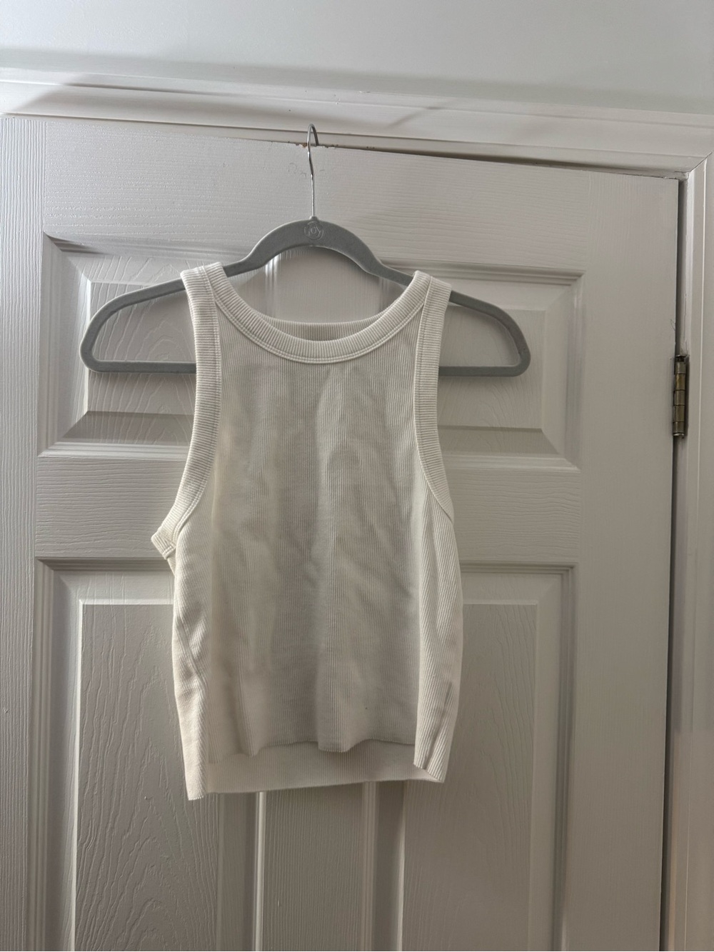Aerie White Ribbed Tank Top